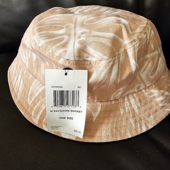Hurley Bayshore Bucket Hat New with Tags One size fits all Pink Caribbean print - Picture 5 of 8